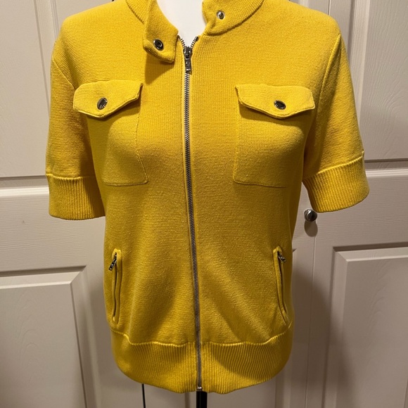 Ralph Lauren short sleeved mustard yellow cardigan - Picture 5 of 6